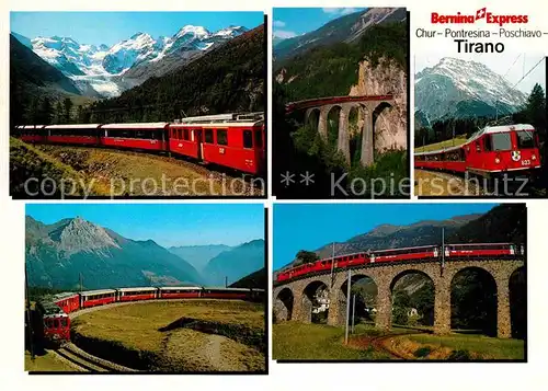 Eisenbahn Bernina Express Rhaetische Bahn Preda Alp Gruem Morteratsch Kat. Eisenbahn