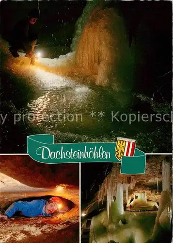 Hoehlen Caves Grottes Dachsteinhoehle Eiskapelle Wassereinbruch Hoehlenforschung  Kat. Berge