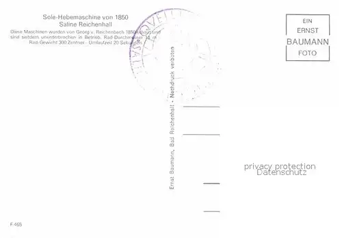 Maschinen Sole Hebemaschine von 1850 Saline Reichenhall  Kat. Handwerk