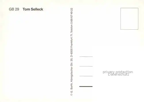 Schauspieler Tom Selleck  Kat. Kino und Film