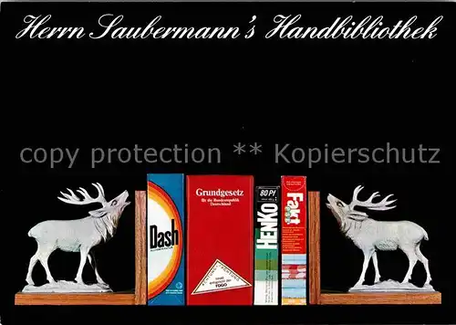 Politik Klaus Staeck Herrn Saubermann s Handbibliothek  Kat. Politik
