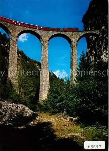 Eisenbahn Rhaetische Bahn Landwasser Viadukt Filisur  Kat. Eisenbahn