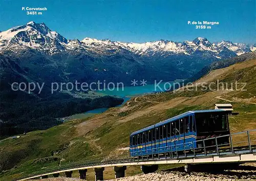 Zahnradbahn Corviglia Bahn St. Moritz Dorf  Kat. Bergbahn