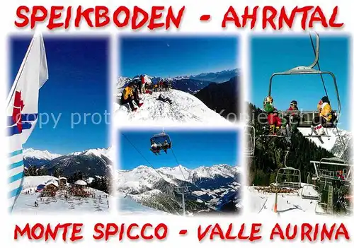 Sessellift Speikboden Ahrntal Monte Spicco Valle Aurina  Kat. Bahnen