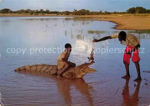 Krokodile Afrika Kinder  Kat. Tiere