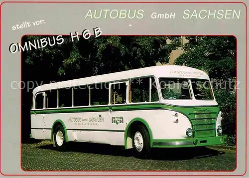 Omnibus Autobus H 6 B Regionalverkehr Sachsen  Kat. Autos