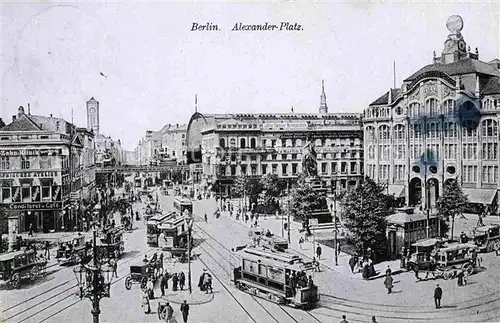 Strassenbahn Berlin Alexander Platz Kat. Strassenbahn