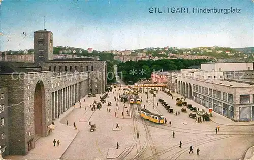 Strassenbahn Stuttgart Hindenburgplatz Hauptbahnhof Kat. Strassenbahn