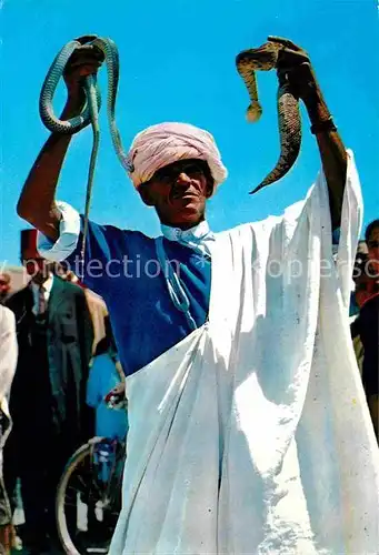 Schlangen Tiere Encantador de Serpientes Schlangenbeschwoerer Marokko Kat. Tiere