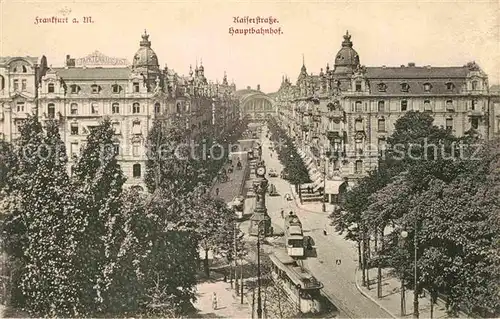 Strassenbahn Frankfurt am Main Kaiserstrasse Hauptbahnhof  Kat. Strassenbahn