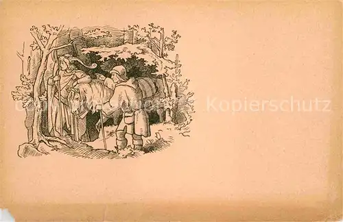 Richter Ludwig Dornroeschen  Kat. Kuenstlerkarte
