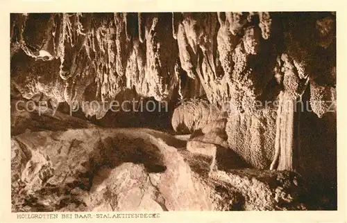 Hoehlen Caves Grottes Hoellgrotten Baar Stalaktitendekce  Kat. Berge