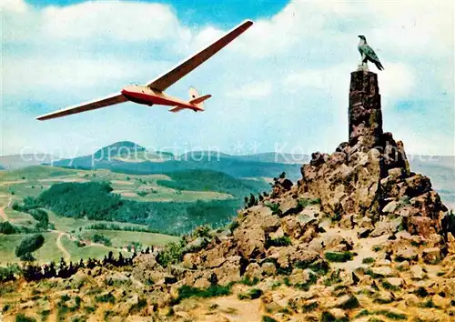 Segelflug Naturpark Rhoen Wasserkuppe Fliegerdenkmal  Kat. Flug