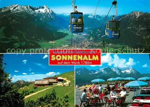Seilbahn Aussichts Restaurant Sonnenalm Wank Garmisch Partenkirchen  Kat. Bahnen