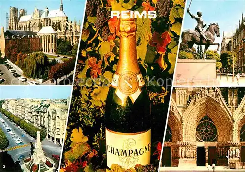 Alkohol Champagne Reims Cathedrale Place Drouet d Erlon Kat. Genussmittel