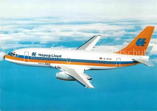 Flugzeuge Zivil Hapag Lloyd Boeing 737 200 Kat. Airplanes Avions
