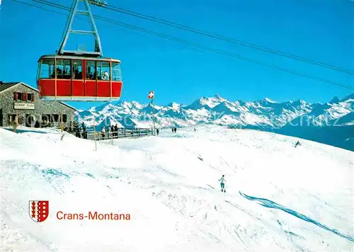 Seilbahn Crans Montana Restaurant Bellalui Weisshorn Kat. Bahnen