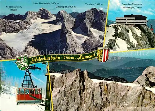 Seilbahn Gletscherbahn Ramsau Gosaugletscher Hoher Dachstein Mitterspitz Kat. Bahnen