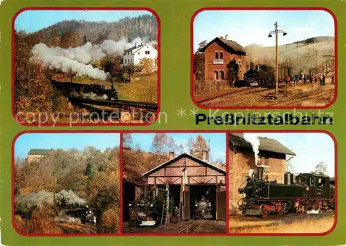 Lokomotive Pressnitztalbahn Wolkenstein Joehstadt Lokschuppen Kat. Eisenbahn