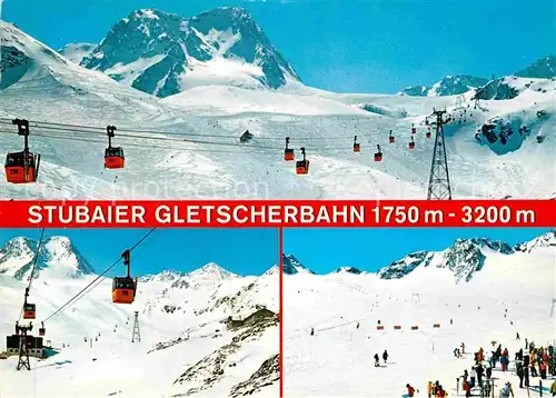 Seilbahn Stubaier Gletscherbahn Mittelstation Fernau Schaufelspitze Kat. Bahnen