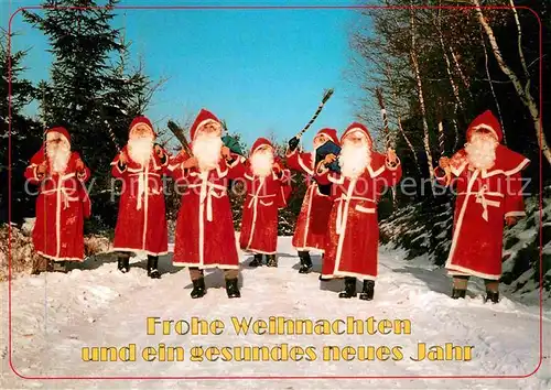 Weihnachtsmann Nikolaus Burkhardtsdorf Weihnachten  Kat. Greetings