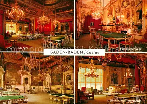 Casino Spielbank Baden Baden Saal Louis XIV Pompadour Saal Kat. Spiel