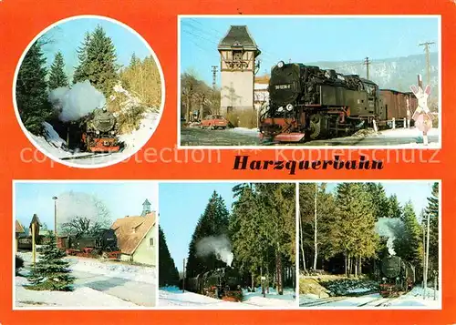 Lokomotive Harzquerbahn Ilfeld Bahnhof Sorge Birkenmoor Kat. Eisenbahn