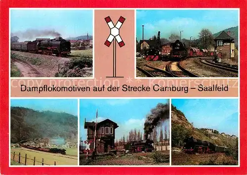 Lokomotive Dampflokomotiven Strecke Camburg Saalfeld Etzelbach Uhlstaedt Kat. Eisenbahn
