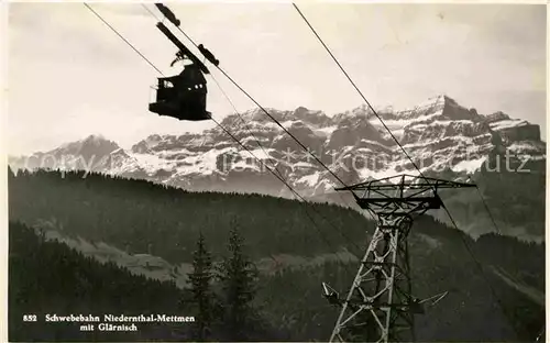 Seilbahn Nidernthal Mettmen Glaernisch  Kat. Bahnen