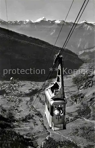 Seilbahn Leukerbad Gemmipass Weisshorn Matterhorn Dt. Blanche  Kat. Bahnen