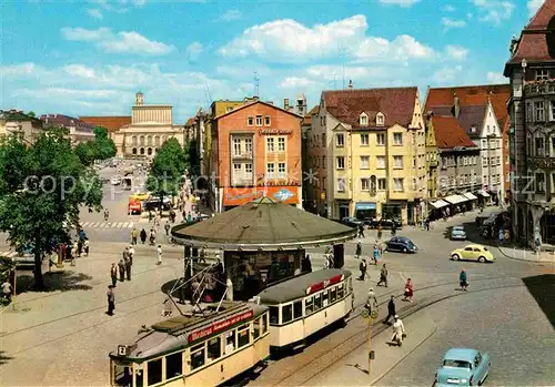 Strassenbahn Augsburg Koenigsplatz Kat. Strassenbahn