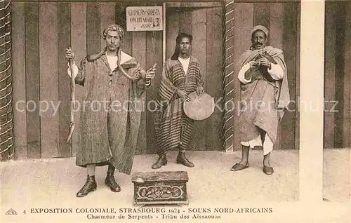 Exposition Coloniale Strasbourg 1924 Souks Nord Africains Charmeur de Serpents Tribu des Aissaouas 