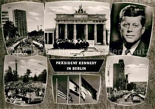 Politiker John F. Kennedy Berlin Ernst Reuter Platz Siegessaeule  Kat. Politik