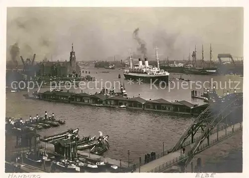 Dampfer Oceanliner Hamburg Hafen Kehrwiederspitze  Kat. Schiffe
