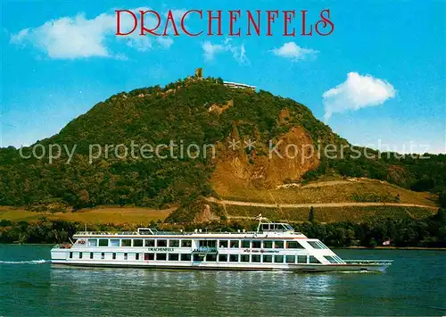 Motorschiffe Drachenfels Koeln Duesseldorfer Rheinschiffahrt Koenigswinter  Kat. Schiffe