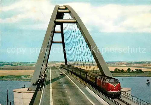 Bruecken Bridges Ponts Fehmarnsund Bruecke Eisenbahn 