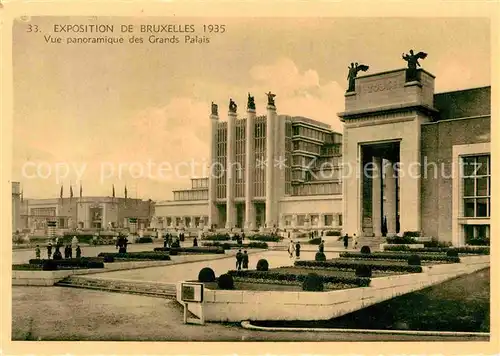 Exposition Internationale Bruxelles 1935 Vue panoramique des Grands Palais  Kat. Expositions