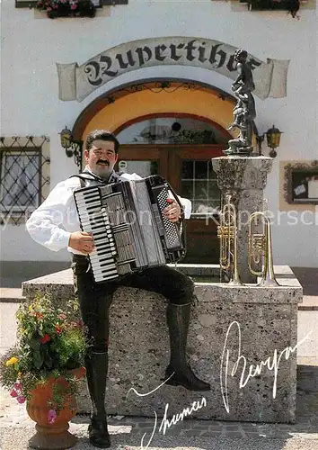 Musikanten Thomas Berger Autogramm Gasthof Rupertihof Ainring  Kat. Musik