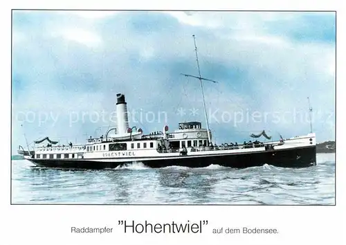 Dampfer Seitenrad Hohentwiel Bodensee  Kat. Schiffe