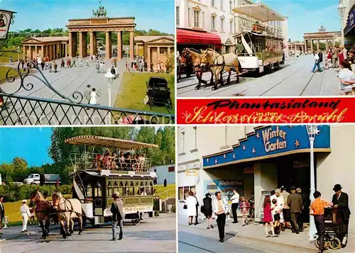 Vergnuegungspark Phantasialand Bruehl Alt Berlin Brandenburger Tor Pferdebahn  Kat. Vergnuegungsparks