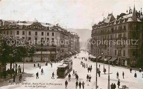 Strassenbahn Geneve Rond Point de Plainpalais Rue de Carouge  Kat. Strassenbahn