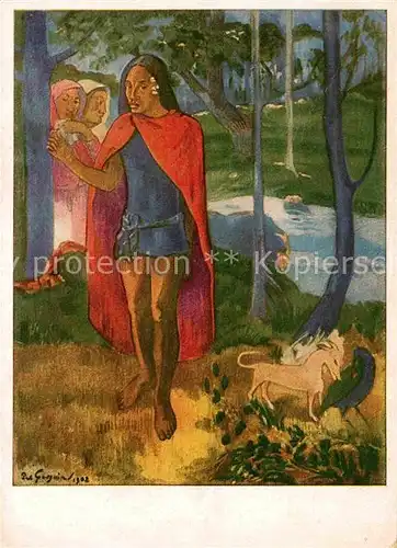 Verlag Ackermann Kuenstlerpostkarte Nr. 3539 P. Gauguin Auf Tahiti  Kat. Verlage