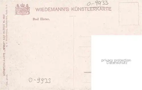 Verlag Wiedemann WIRO Nr. 3247 Bad Elster Kat. Verlage