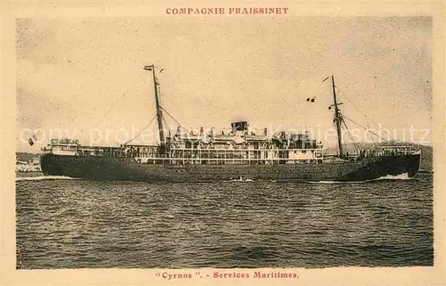 Dampfer Oceanliner Cyrnos Compagnie Fraissinet Kat. Schiffe