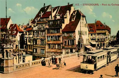 Strassenbahn Strasbourg Pont du Corbeau Kat. Strassenbahn