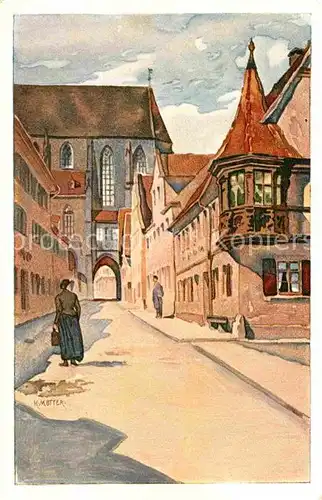 Mutter K. Rothenburg Tauber Klingengasse  Kat. Kuenstlerlitho