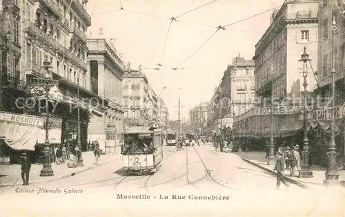 Strassenbahn Marseille Rue Cannebiere  Kat. Strassenbahn