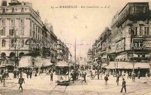 Strassenbahn Rue Cannebiere Kat. Strassenbahn