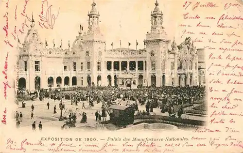 Exposition Universelle Paris 1900 Palais des Manufactures Nationales  Kat. Expositions