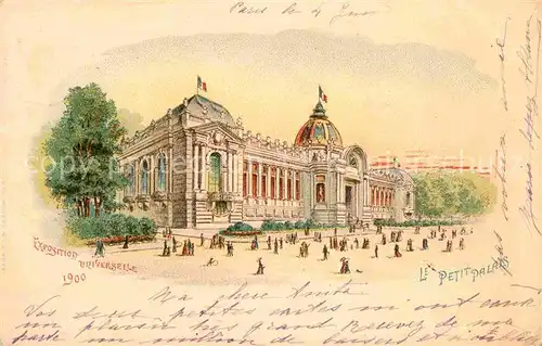 Exposition Universelle Paris 1900 Petit Palais Litho Kat. Expositions